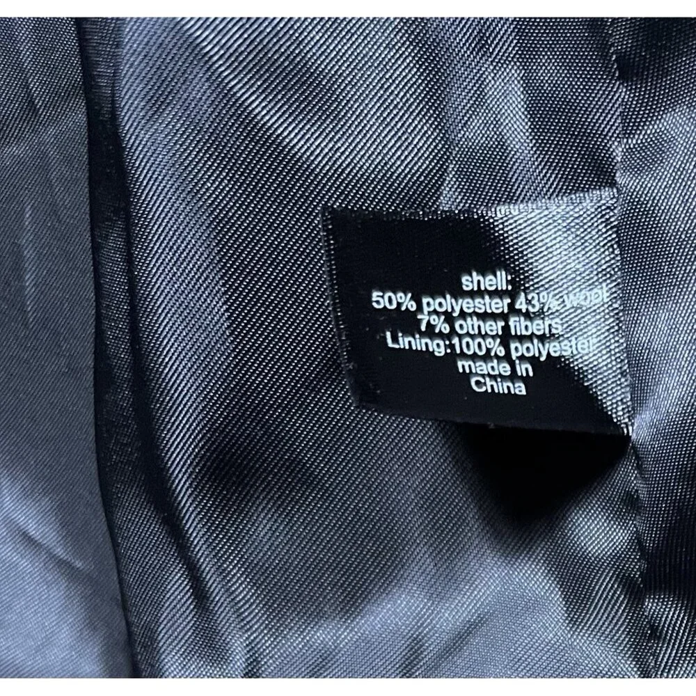 NWT Lane Bryant Wool Black Pea Coat - Women Size 18 / 20 - Picture 4 of 16
